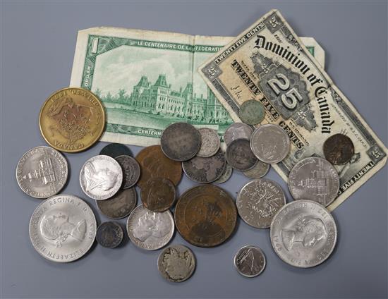 A quantity of coinage and notes